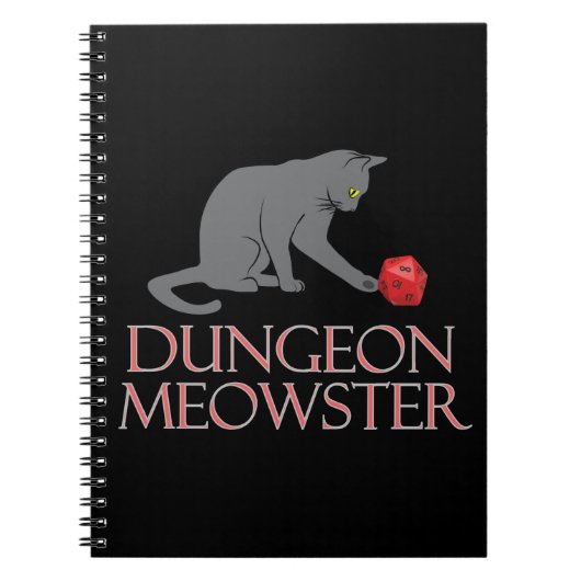ダンジョンおもしろい・ミオウスターRPG猫とサイコロ ノートブック (正面)