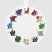 ダンジョンとドラゴンズクラスサイコロデザイン オーナメント (裏面)