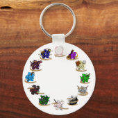 ダンジョンとドラゴンズクラスサイコロデザイン キーホルダー (正面)