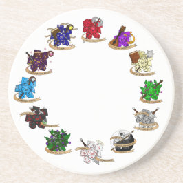 ダンジョンとドラゴンズクラスサイコロデザイン コースター