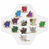 ダンジョンとドラゴンズクラスサイコロデザイン サッカーボール (フラット)