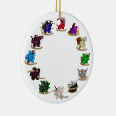 ダンジョンとドラゴンズクラスサイコロデザイン セラミックオーナメント (右)