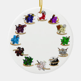 ダンジョンとドラゴンズクラスサイコロデザイン セラミックオーナメント