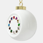 ダンジョンとドラゴンズクラスサイコロデザイン セラミックボールオーナメント (右)