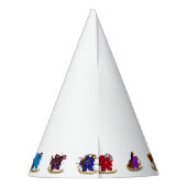 ダンジョンとドラゴンズクラスサイコロデザイン パーティーハット (裏面)