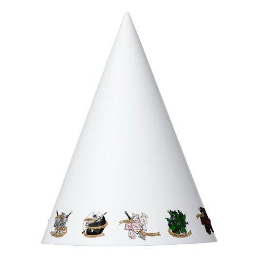 ダンジョンとドラゴンズクラスサイコロデザイン パーティーハット (正面)