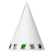 ダンジョンとドラゴンズクラスサイコロデザイン パーティーハット (左)