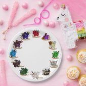 ダンジョンとドラゴンズクラスサイコロデザイン ペーパープレート (パーティー)