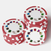 ダンジョンとドラゴンズクラスサイコロデザイン ポーカーチップ (積み重ね)