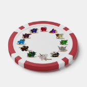 ダンジョンとドラゴンズクラスサイコロデザイン ポーカーチップ (シングル)