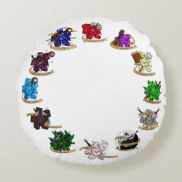 ダンジョンとドラゴンズクラスサイコロデザイン ラウンドクッション