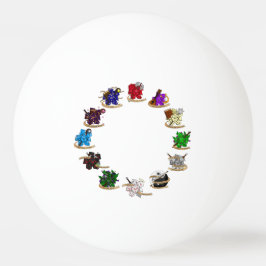 ダンジョンとドラゴンズクラスサイコロデザイン 卓球ボール