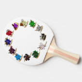 ダンジョンとドラゴンズクラスサイコロデザイン 卓球ラケット (横)