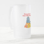 ダンジョンズと愛らしいドラゴンズ、つや消しガラスビール  フロストグラスビールジョッキ (正面左)