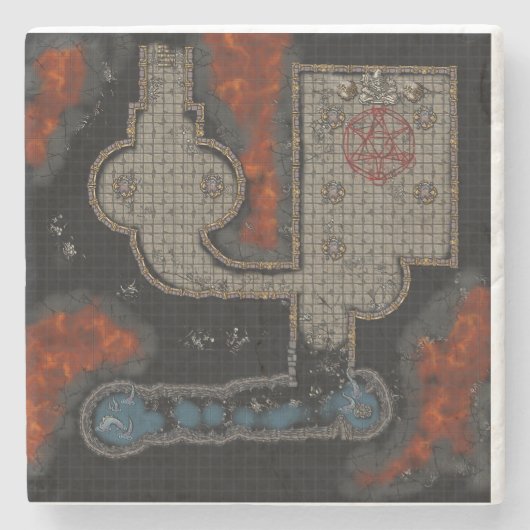 ダンジョンタイルコースター：カルティスト地下 ストーンコースター (正面)