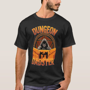 ダンジョンダドスターRpgゲーマーサイコロ転がマスター Tシャツ