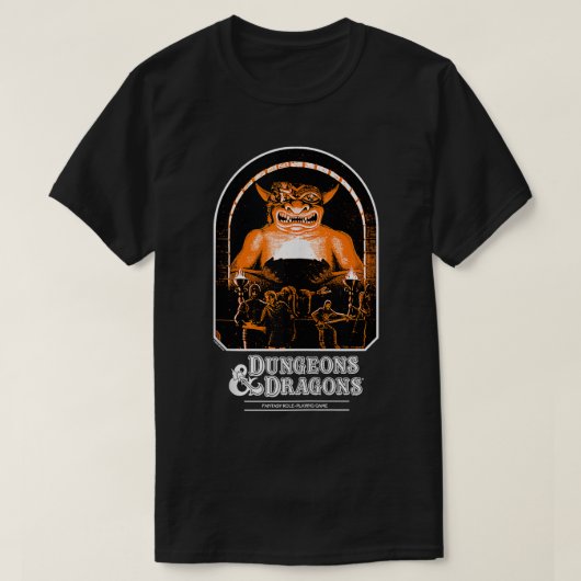 ダンジョンドラゴンズヴィンテージ選手ハンドブック Tシャツ (デザイン正面)