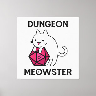 ダンジョンニャオスター 猫 楽しい キャンバスプリント