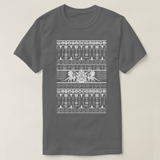 ダンジョンパターン(白) Tシャツ (デザイン正面)