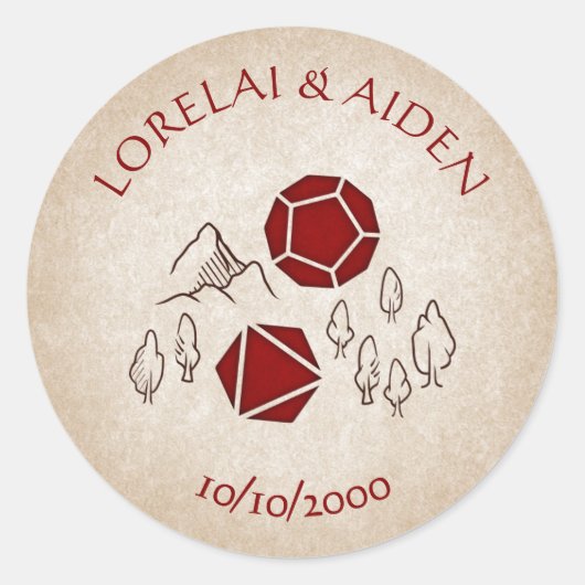 ダンジョンマップRPGゲーマー結婚ズ ラウンドシール (正面)