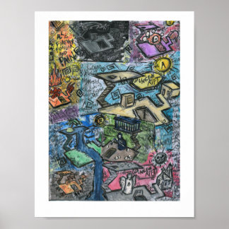 ダンジョンリフトダンジョン絵画ズ ポスター