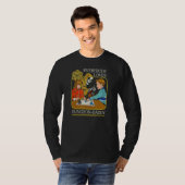 ダンジョン父Rpgロール遊ズゲームゲーマーサイコロD2 Tシャツ (正面フル)