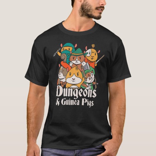 ダンジョン&モルモット Tシャツ (正面)