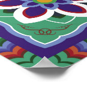 ダンジョン。韓国伝統的の寺院美術.dancheon ポスター (角)