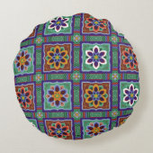 ダンジョン。韓国伝統的の寺院美術.dancheon ラウンドクッション (裏面)