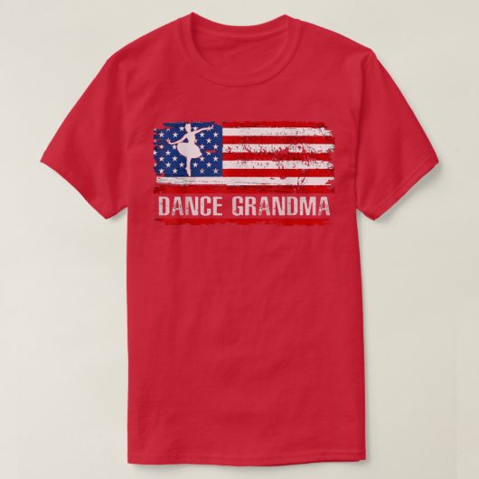 ダンスおばあちゃんディスコ7月の4thアメリカ踊りI Tシャツ (デザイン正面)