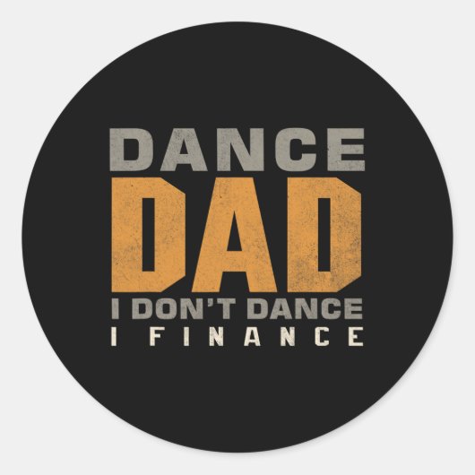 ダンスおもしろいパパI Dance I Finance踊りファ ラウンドシール (正面)