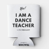 ダンスおもしろい先生白黒かわいい 缶クーラー (裏面)