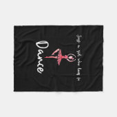 ダンスが大好きな女の子だけ フリースブランケット (正面(横))