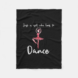 ダンスが大好きな女の子だけ フリースブランケット