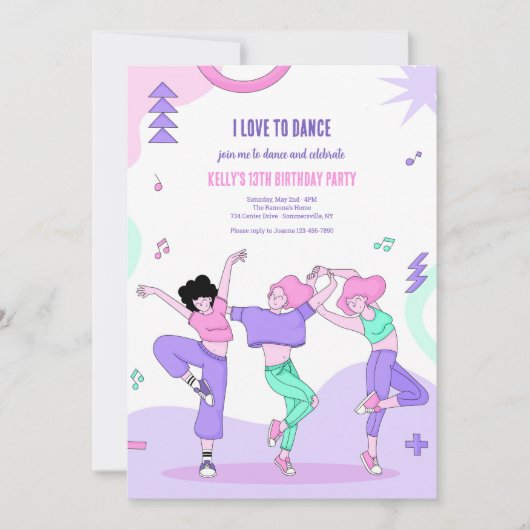 ダンスが大好き！ 招待状 (正面)