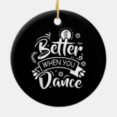 ダンスが好きな人へ おもしろダンサー ダンスのある生活 セラミックオーナメント (裏面)
