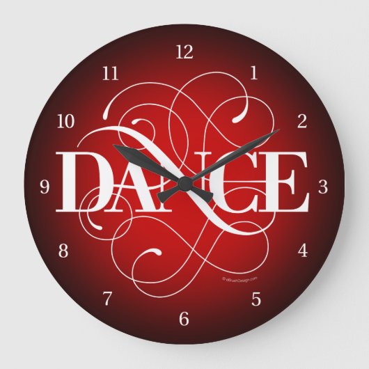 ダンスが盛んな大きな時計 ラージ壁時計 (正面)