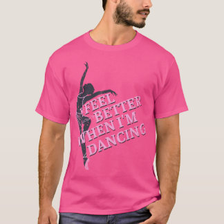 ダンスしていると気分が晴れる ダンスLOVEライン Tシャツ