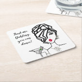 "ダンスしよう…" スクエアペーパーコースター (アングル)