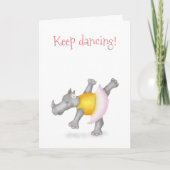 ダンスするキリンのかわいいオリジナルカード「ダンスを続けてね」 カード (正面)