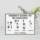 ダンスでお知らせ！結婚式の日程発表 招待状 (スタンド正面)