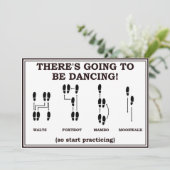 ダンスでお知らせ！結婚式の日程 招待状 (スタンド正面)