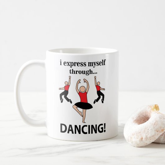 ダンスで自分を表現する コーヒーマグカップ (ドーナツ)