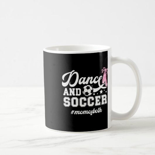 ダンスとサッカーのママ ダンスもサッカーも両方好き コーヒーマグカップ (右)