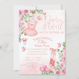 ダンスとスワール 誕生日招待状 招待状