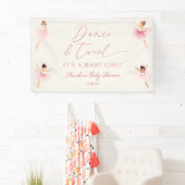 ダンスとトゥワール バレリーナ ピンク バレエ 赤ちゃん歓迎会 横断幕 (インサイチュ)