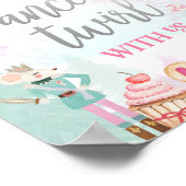 ダンスとトワイルナツクラッカーバレリーナガールシルバー ポスター (角)