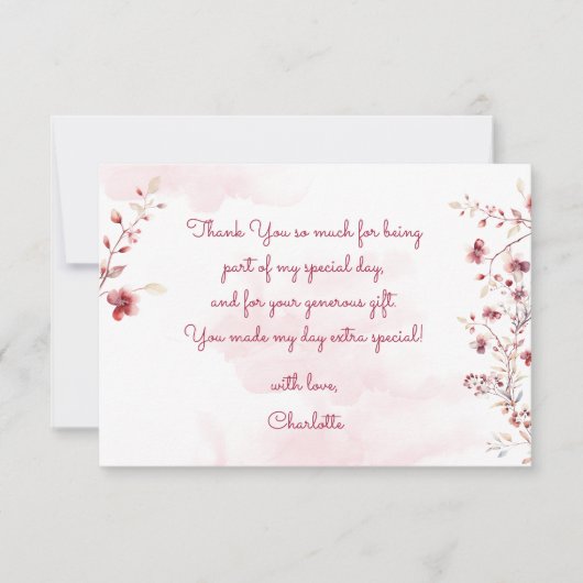 ダンスとトワイルバレリーナの誕生日 サンキューカード (正面)