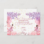 ダンスとトワイルバレリーナの誕生日 サンキューカード (正面/裏面)