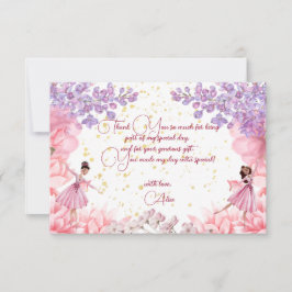 ダンスとトワイルバレリーナの誕生日 サンキューカード